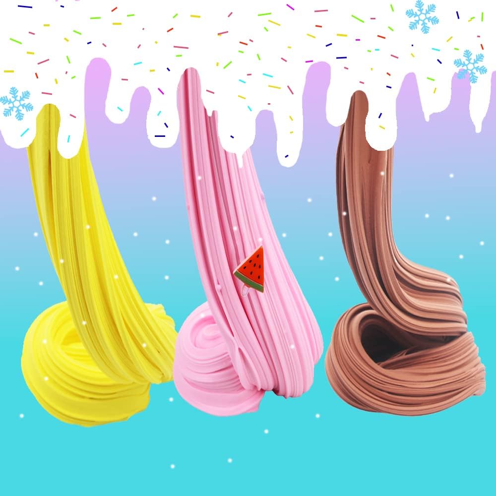 5 Pack Butter Slime Kit,Birthday Gifts for Kids,Party Favor for Girls  Boys,Non Sticky,Super Soft Sludge Toy