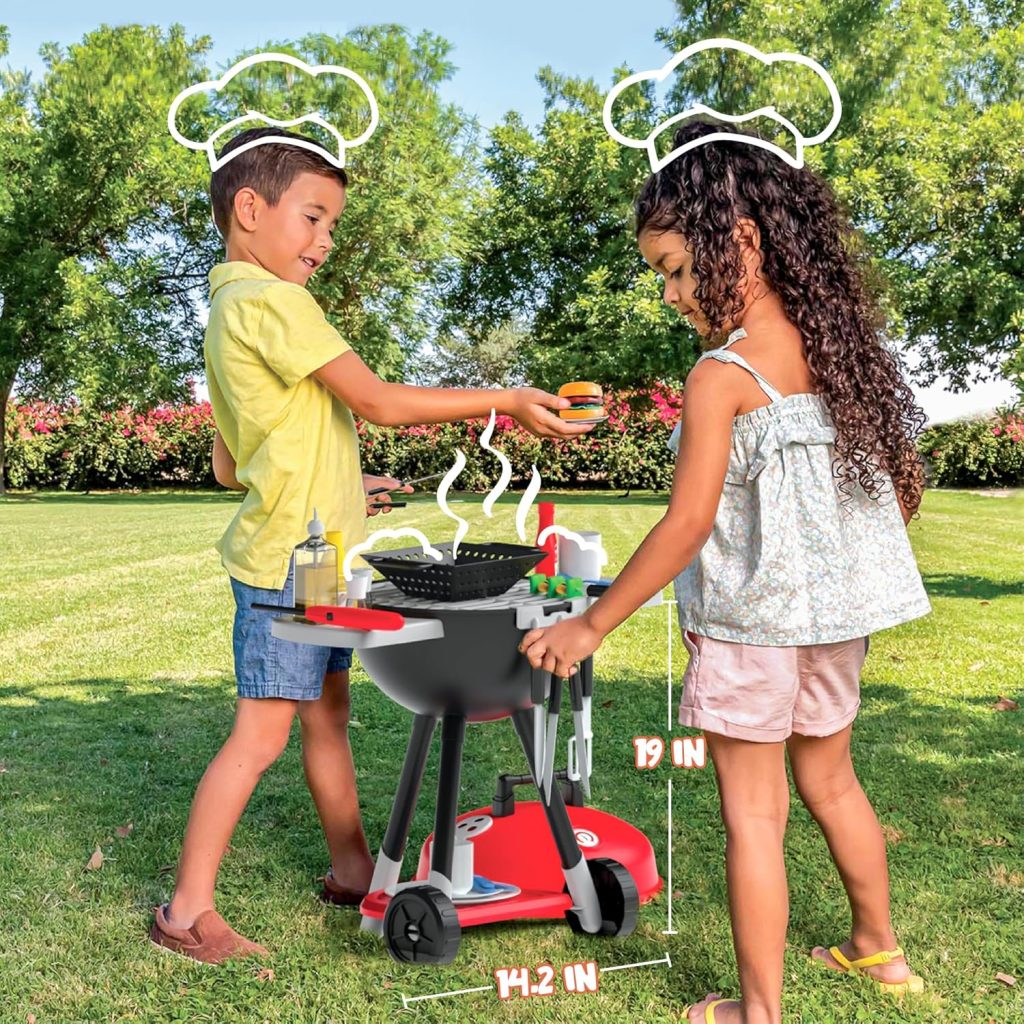 JOYIN 34 PCS Kitchen Toy Set, Toy BBQ Grill Set, Cooking Toy Set, Little Chef Play, Kids Grill Playset Interactive BBQ Toy Set for Kids, Christmas Birthday Gift for Boys Girls Kids JOYIN 34 PCS Kitchen Toy Set, Toy BBQ Grill Set, Cooking Toy Set, Little Chef Play, Kids Grill Playset Interactive BBQ Toy Set for Kids, Christmas Birthday Gift for Boys Girls Kids