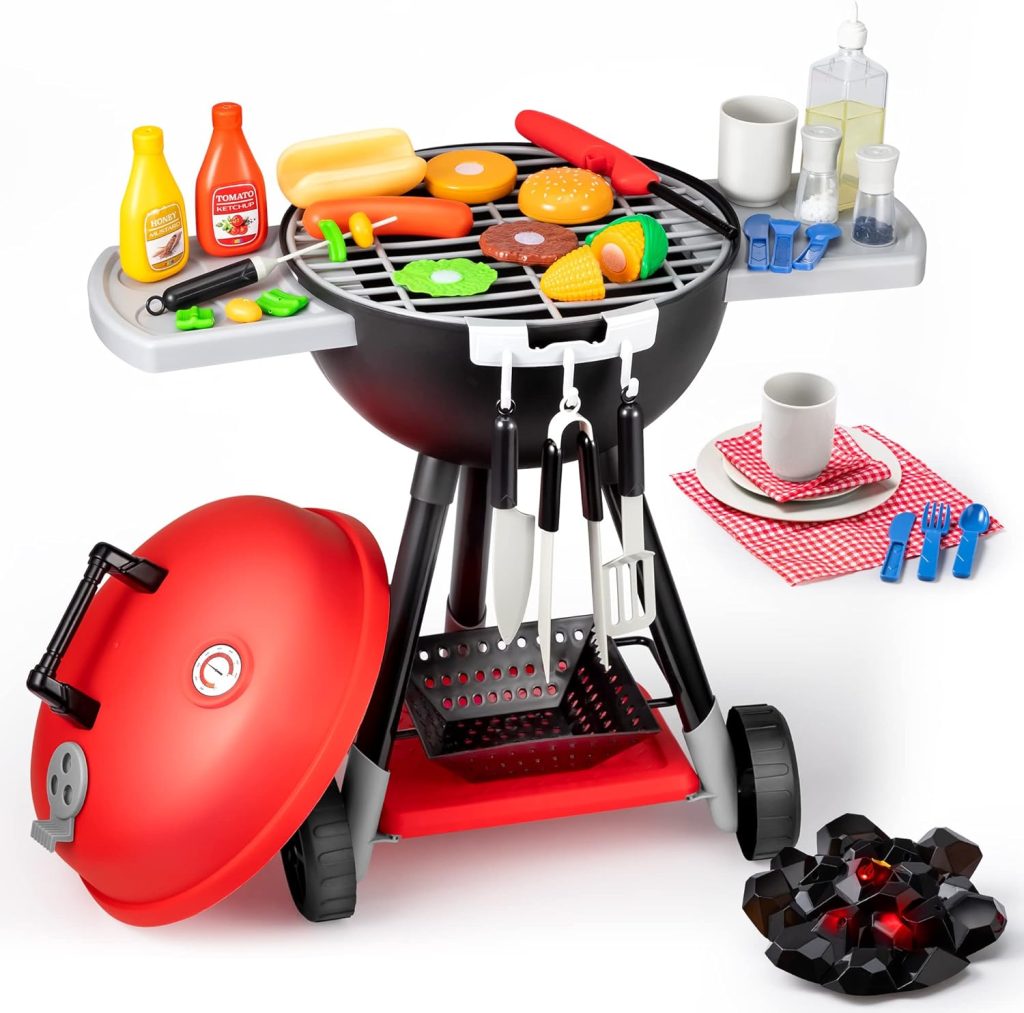 JOYIN 34 PCS Kitchen Toy Set, Toy BBQ Grill Set, Cooking Toy Set, Little Chef Play, Kids Grill Playset Interactive BBQ Toy Set for Kids, Christmas Birthday Gift for Boys Girls Kids JOYIN 34 PCS Kitchen Toy Set, Toy BBQ Grill Set, Cooking Toy Set, Little Chef Play, Kids Grill Playset Interactive BBQ Toy Set for Kids, Christmas Birthday Gift for Boys Girls Kids