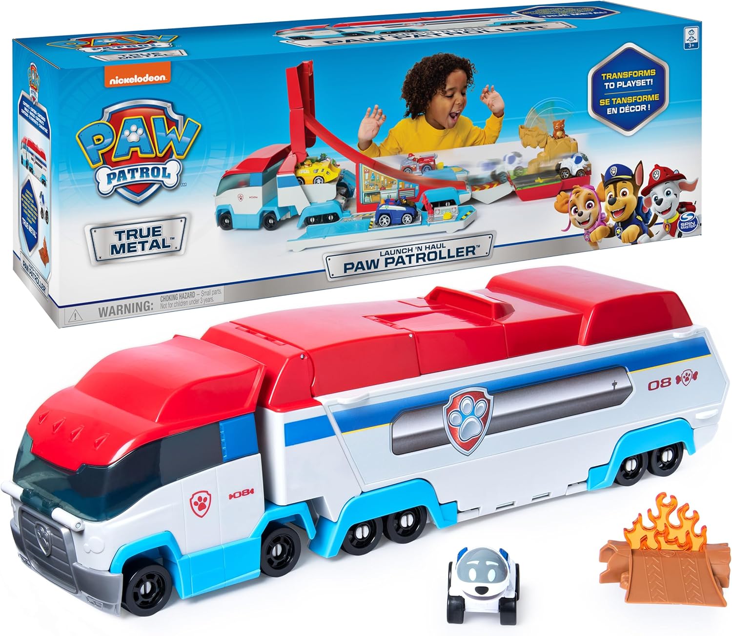 PAW Patrol, Launch’N Haul PAW Patroller, Transforming 2-in-1 Track Set for True Metal Die-Cast Vehicles, Kids Toys for Boys Girls Ages 3 and Up PAW Patrol, Launch’N Haul PAW Patroller, Transforming 2-in-1 Track Set for True Metal Die-Cast Vehicles, Kids Toys for Boys Girls Ages 3 and Up