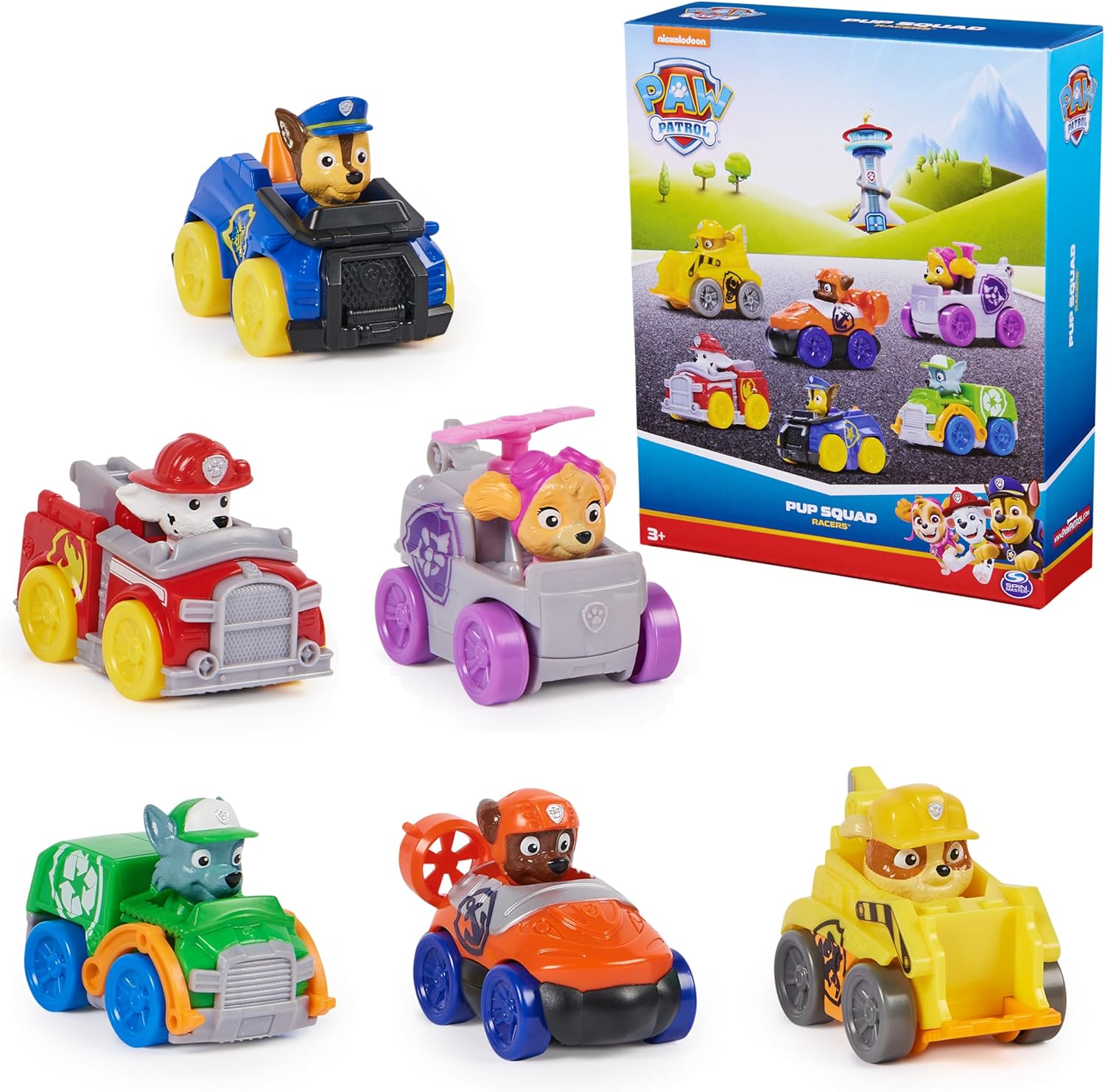 Paw Patrol: Pup Squad Racers, 6-Piece Vehicle Gift Set, Kids Toys for Boys Girls Ages 3 and Up Paw Patrol: Pup Squad Racers, 6-Piece Vehicle Gift Set, Kids Toys for Boys Girls Ages 3 and Up
