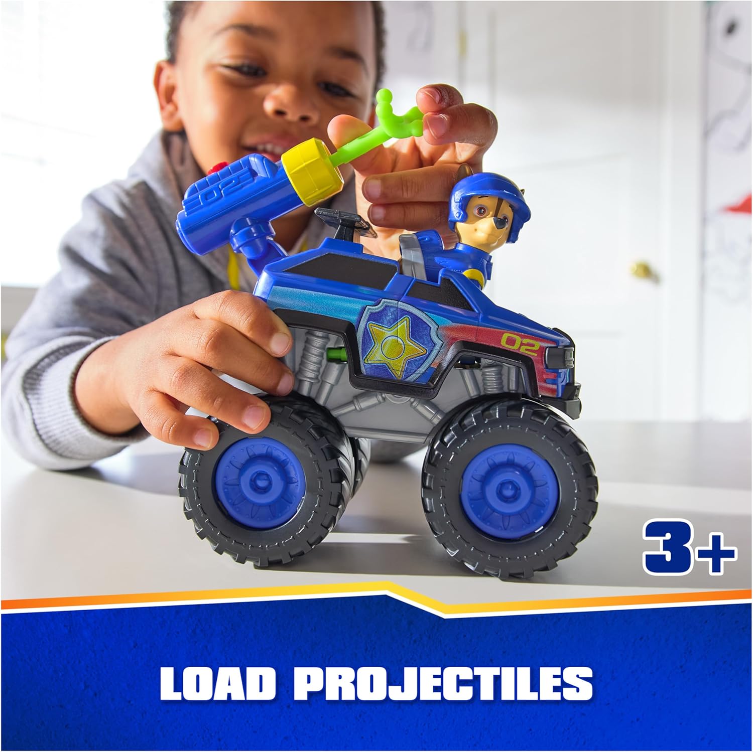 Paw Patrol: Rescue Wheels Chase’s Cruiser, Toy Truck with Projectile Launcher and Collectible Action Figure, Kids Toys for Boys  Girls Ages 3 and up