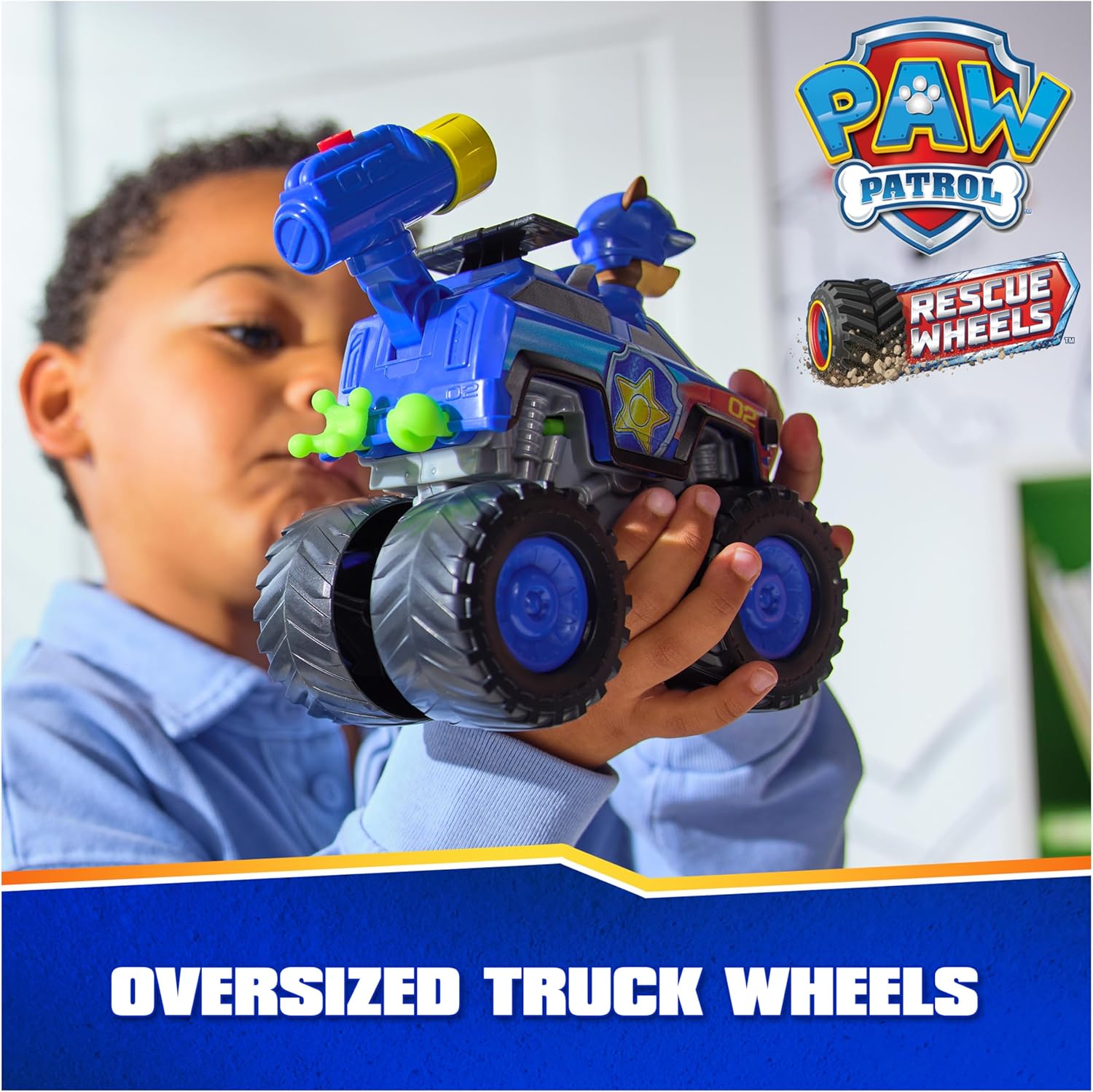 Paw Patrol: Rescue Wheels Chase’s Cruiser, Toy Truck with Projectile Launcher and Collectible Action Figure, Kids Toys for Boys  Girls Ages 3 and up