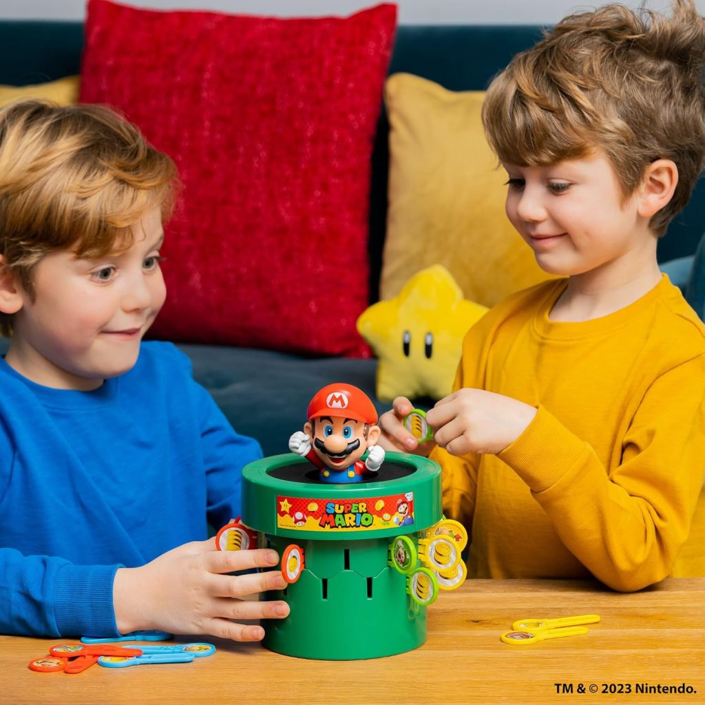 TOMY Pop Up Super Mario Board Game - Family and Preschool Kids Games for Family Game Night - Kids Activities and Super Mario Toys - Girls and Boys Games - 2-4 Players - Ages 4 Years and Up TOMY Pop Up Super Mario Board Game - Family and Preschool Kids Games for Family Game Night - Kids Activities and Super Mario Toys - Girls and Boys Games - 2-4 Players - Ages 4 Years and Up