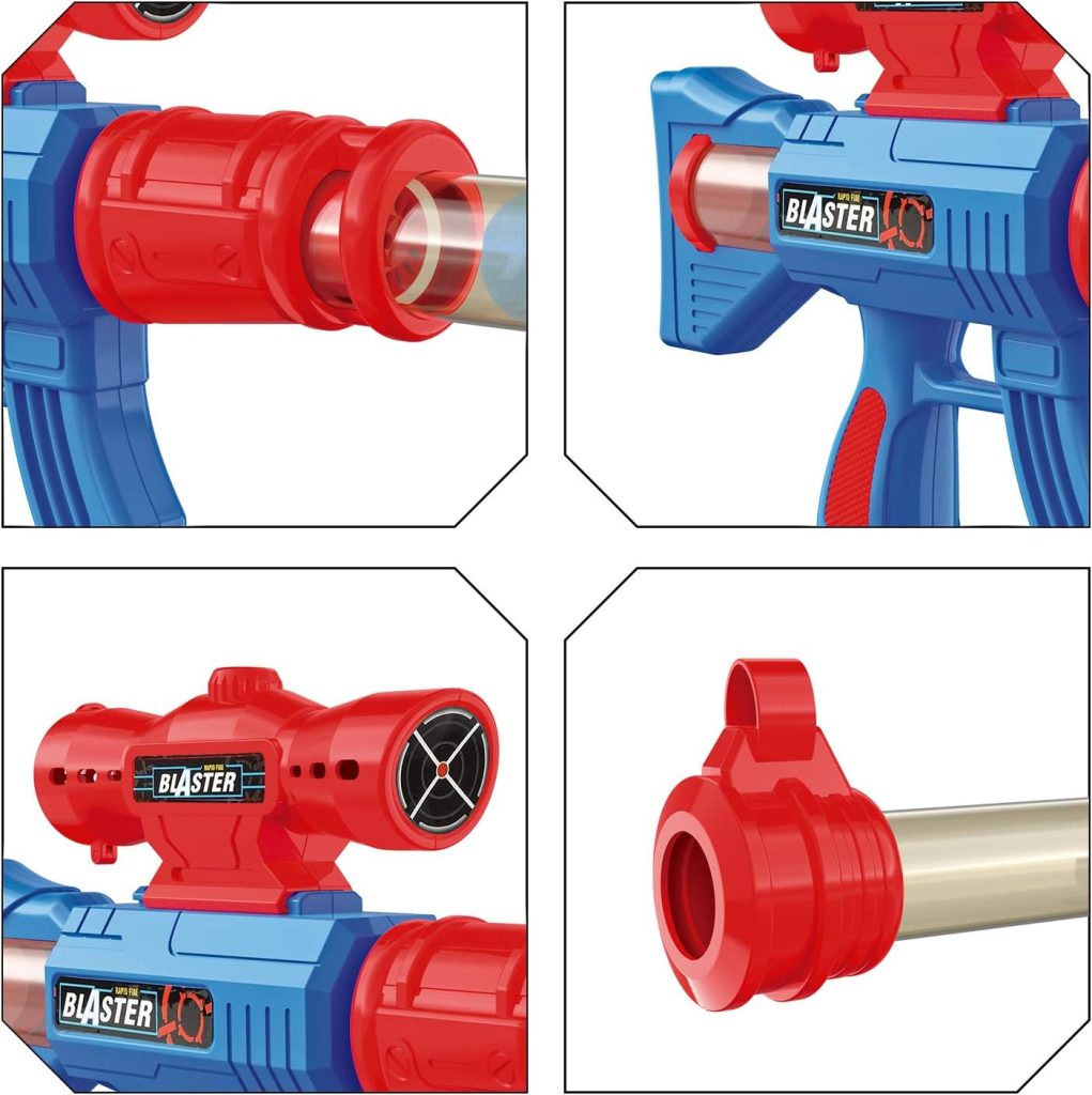 YEEBAY Shooting Game Toy for Age 6, 7, 8,9,10+ Years Old Kids, Boys - 2pk Air Guns  Shooting Target  24 Foam Balls - Ideal Gift - Compatible with Toy Guns